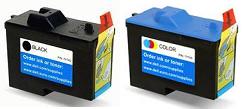Image of Dell Remanufactured Black and Colour Ink Cartridges 7Y743 7Y745